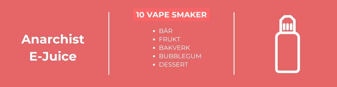 Anarchist E-juice smakprofiler