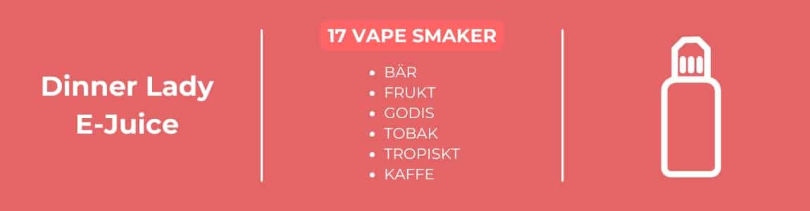 Dinner lady E-juice smakprofiler