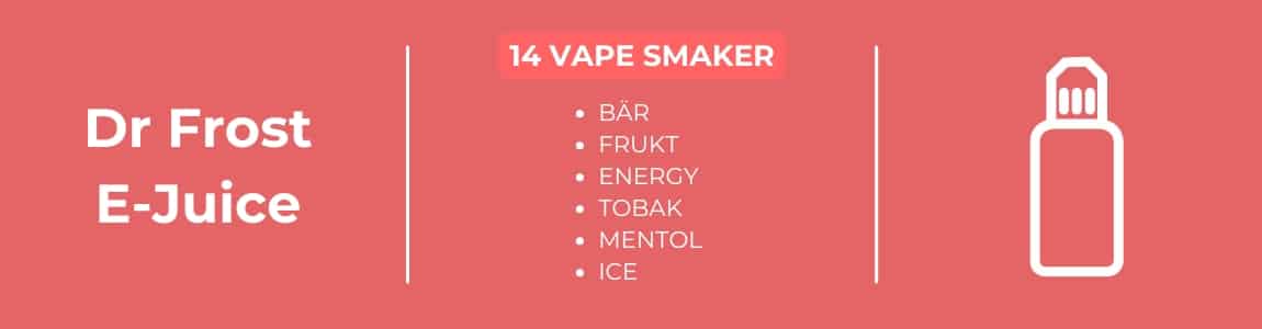 Dr Frost E-juice smakprofiler