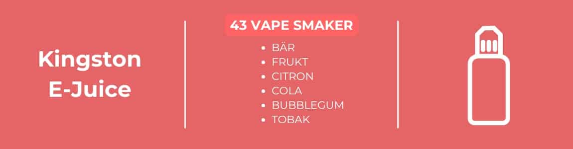 Kingston E-juice smakprofiler