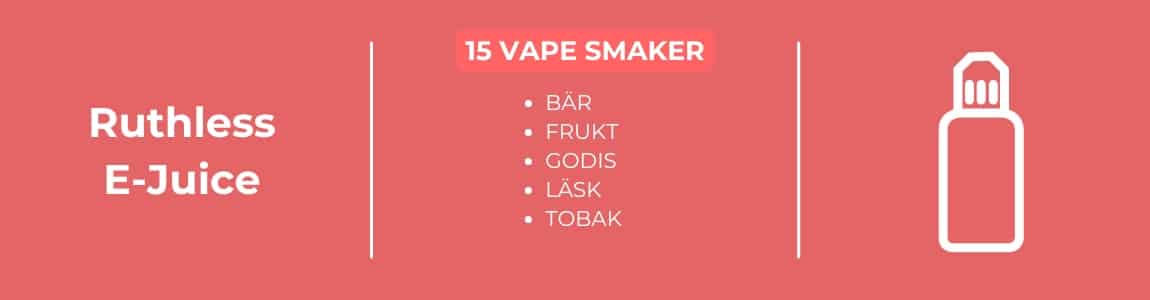 Ruthless E-juice smakprofiler