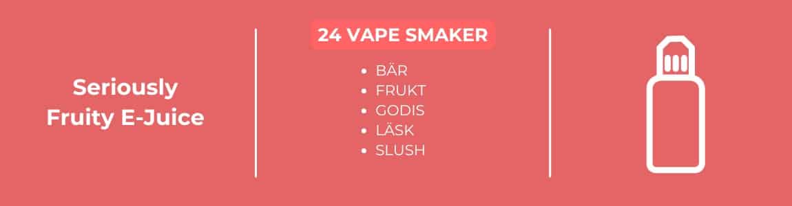 Seriously Fruity E-juice smakprofiler
