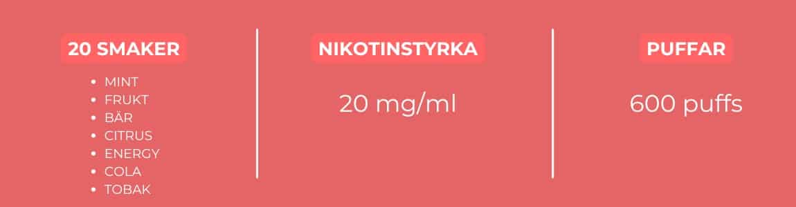 Vozol Vape smaker niktoin puffar