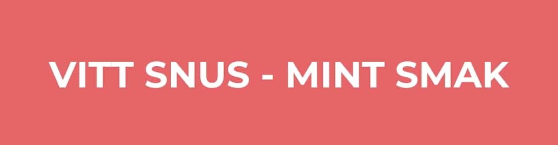 Mint snus